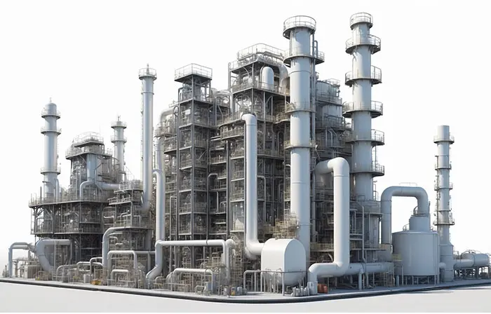 A 3D Graphic Illustration of an Industrial Powerhouse